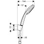 hansgrohe Croma 100 Multi Porter S Brausenset 125 cm