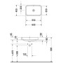 Duravit Happy D.2 Aufsatzbecken 60 cm ohne Hahnloch