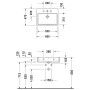 Duravit Vero Air Möbelwaschtisch mit 1 Hahnloch 60 x 47 cm, ohne Überlauf