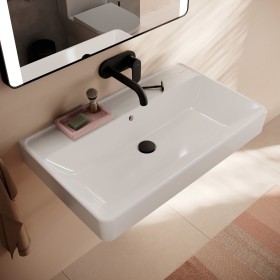 hansgrohe Xanuia Q Waschtisch 800/480 ohne Hahnloch mit Überlauf, SmartClean