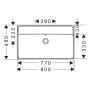 hansgrohe Xanuia Q Waschtisch 800/480 ohne Hahnloch mit Überlauf, SmartClean