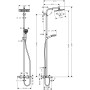 hansgrohe Crometta E 240 1jet Showerpipe Wanne