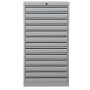 Wolfstahl Schubladenschrank Stahl A3 13 Schubladen lichtgrau 53 x 43 x 98 cm
