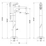Duravit Wave Einhebel-Wannenmischer bodenstehend