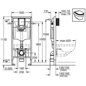 GROHE Rapid SL pour WC suspendu