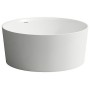 LAUFEN Val Badewanne freistehend rund, mit integriertem Überlaufkanal