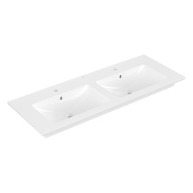 Villeroy & Boch Meuble double vasque Venticello 130 x 50 cm, avec 2 trous de robinet et trop-plein