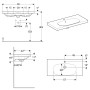Geberit Acanto Waschtisch mit verkürzter Ausladung und Ablagefläche 90 x 42,2 cm