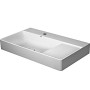 Duravit DuraSquare Waschtisch asymmetrisch mit 1 Hahnloch 80 x 47 cm, Becken links