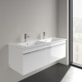 Villeroy & Boch Venticello Schrank-Doppelwaschtisch 130 x 50 cm, mit 2 Hahnlöchern und Überlauf