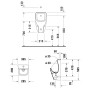 Duravit No. 1 Urinal, Rimless, ohne Fliege, Zulauf von oben
