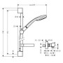 hansgrohe Croma 100 Vario/Ecostat Comfort Combi 90 cm