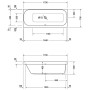 Duravit Happy D.2 Badewanne Rechteck 170 x 70 cm, Rückenschräge links