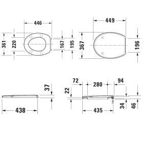 Copriwater Duravit Katja senza freno di chiusura