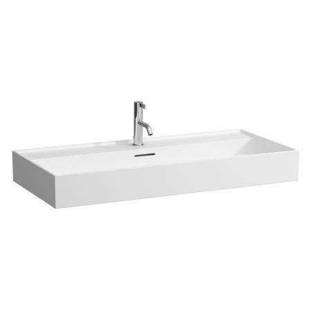 LAUFEN Kartell Aufsatzwaschtisch 100 x 46 cm, mit 1 Hahnloch, mit Überlauf
