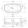 Duravit Zencha freistehende Badewanne 180 x 90 cm