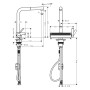 hansgrohe Aquno Select M81 Einhebel-Küchenmischer 250, Ausziehauslauf, 2jet