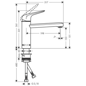 hansgrohe Focus M42 Einhebel-Küchenmischer 120, 1jet