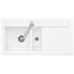 Villeroy & Boch Subway 60 Einbauspüle, Ablaufgarnitur mit Handbetätigung, Becken links