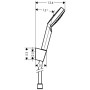 hansgrohe Crometta EcoSmart 1jet Porter Set 125 cm