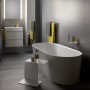 LAUFEN Val Oval-Badewanne freistehend, mit Überlaufspalt
