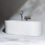 LAUFEN Val Oval-Badewanne freistehend, mit Überlaufspalt