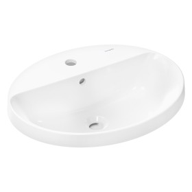 hansgrohe Xuniva D Lavabo da incasso ovale 55 x 45 cm, con 1 foro per rubinetto e troppo pieno