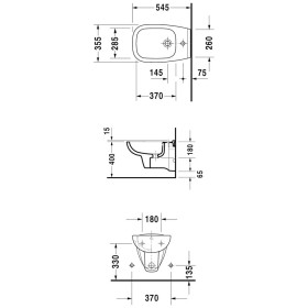Duravit D-Code Bidet mural
