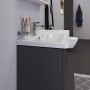 Duravit D-Neo Möbelwaschtisch 80 cm asymmetrisch, mit 1 Hahnloch und Überlauf, Ablage rechts