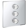GROHE Grohtherm SmartControl 3-fach Unterputzventil Fertigmontageset, eckige Ausführung