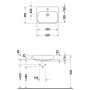 Duravit Happy D.2 Aufsatzbecken 60 cm, mit 1 Hahnloch durchgestochen