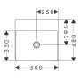 hansgrohe Xelu Q Aufsatz-Handwaschbecken 50 x 48 cm geschliffen, ohne Hahnloch