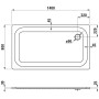 Steel Plan Stahl-Duschwanne superflach 140 x 80 x 2,5 cm