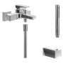 Villeroy & Boch Taro Duschgarnitur mit Brausehalter, Stabhandbrause und Wannenarmatur