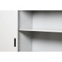 Wolfstahl Schiebetürenschrank Stahl 2 Fachböden lichtgrau 120 x 45 x 109 cm