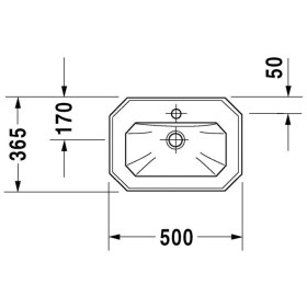 Lavabo Duravit 1930 50 cm