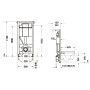 Duravit DuraSystem WC-Element, Hygienespülung integriert, pulverbeschichtet