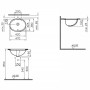 VitrA S20 Unterbauwaschtisch oval 47 x 38 cm