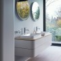 Duravit Happy D.2 Plus Aufsatzbecken 60 cm weiß, mit Überlauf, ohne Hahnloch