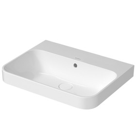 Duravit Happy D.2 Plus Aufsatzbecken 60 cm weiß, mit Überlauf, ohne Hahnloch