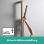 hansgrohe Unica S Puro Brausenstange 90 cm mit Easy Slide Duschkopfhalter und Duschschlauch 160 cm
