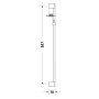 Duravit Brausestange 90 cm