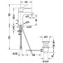Duravit B.1 Einhebel-Waschtischmischer S, mit Zugstangen-Ablaufgarnitur