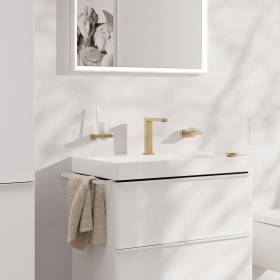 hansgrohe Tecturis E 2-Loch Waschtischarmatur 150 CoolStart wassersparend+ mit Ablaufgarnitur