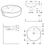 Geberit VariForm Halbeinbauwaschtisch, rund