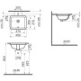 VitrA S20 Unterbauwaschtisch 45 x 37 cm