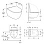 Geberit Acanto Set Wand-WC Tiefspüler, geschlossene Form, TurboFlush, mit WC-Sitz