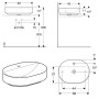 Geberit VariForm Aufsatzwaschtisch 60 x 45 cm, elliptisch, mit Hahnlochbank