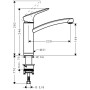 hansgrohe Logis M31 Einhebel-Küchenarmatur 160, für Vorfenstermontage