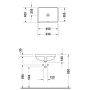 Duravit Starck 3 Einbauwaschtisch 49 cm ohne Hahnloch